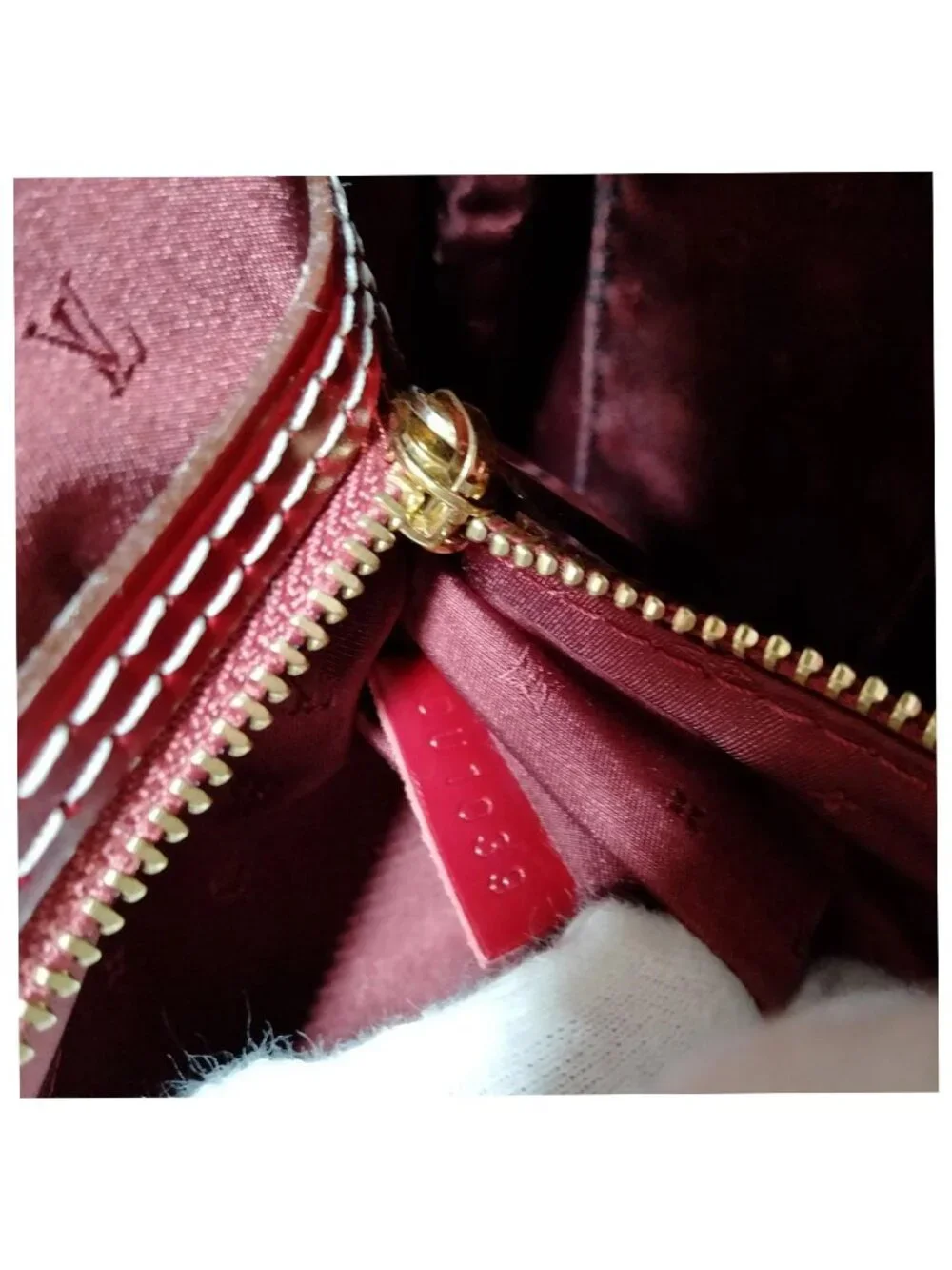 Authentic Louis Vuitton Suhali Le Fabuleux PM Red Leather Tote Shoulder Bag